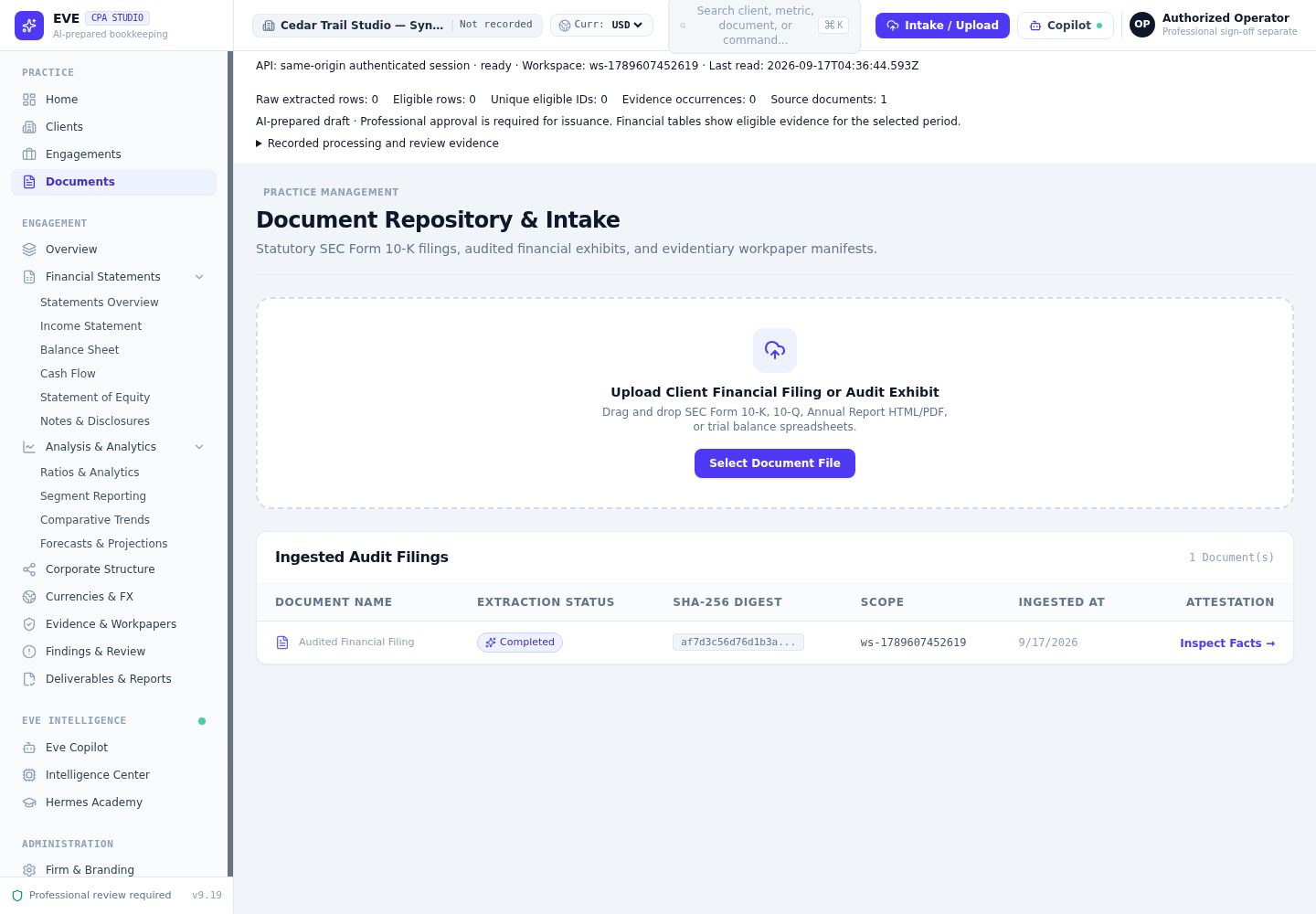 Document repository and supported intake