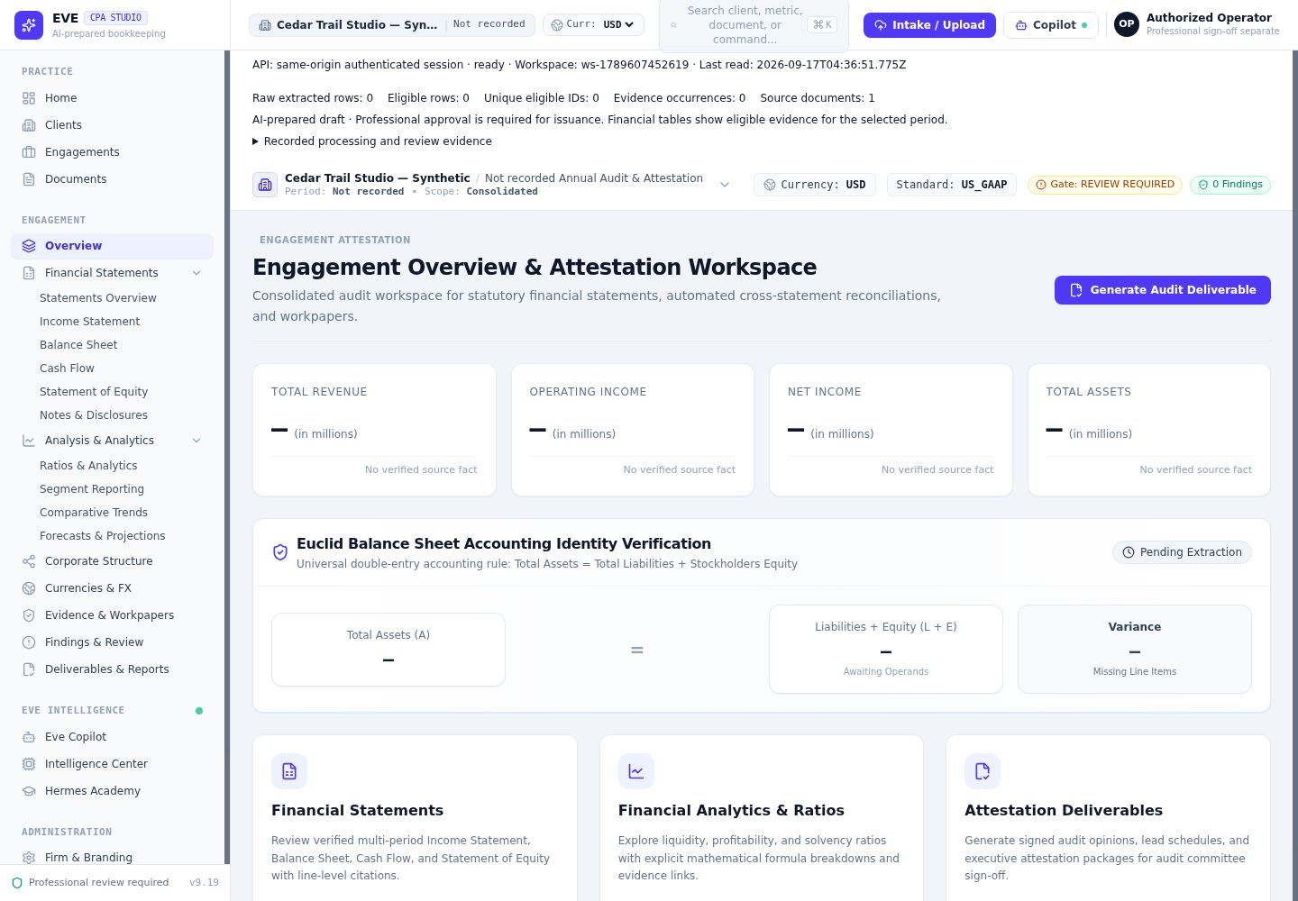 Engagement and accounting workflow